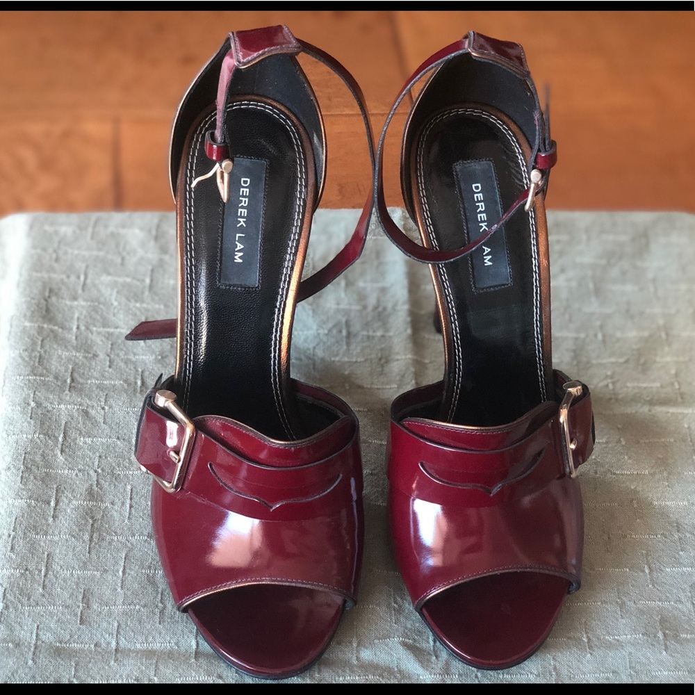 Derek Lam Red Strap Heal . Never Worn - Size 8B